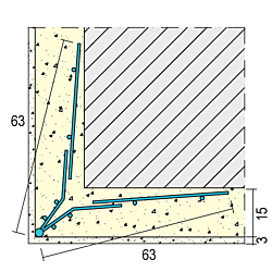 Drahtrichtwinkel für den Innen- und Außenputz (AP) (ab 15 mm)