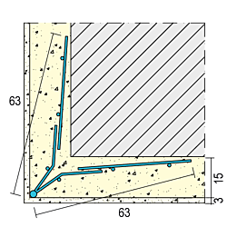 Drahtrichtwinkel für den Innen- und Außenputz (APS) (ab 15 mm)