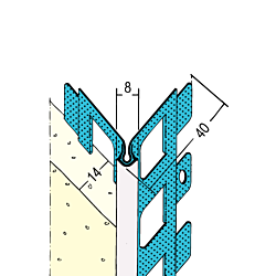 Kantenprofil für den Außenputz (14 mm, runder Kopf)