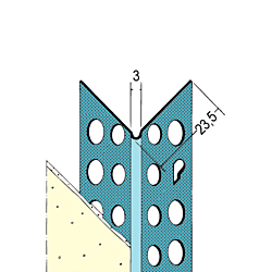 Kantenprofil für den Trockenbau (ab 1 mm, runder Kopf)