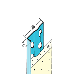 Abschlussprofil für den Innenputz (6 mm)