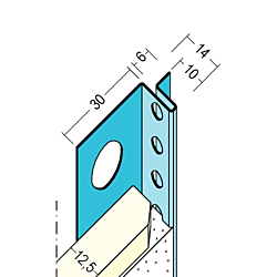 Anschlussprofil mit Schattenfuge für den Trockenbau (12,5 mm GK)