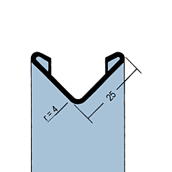 Kantenschutzprofil (runde Kante, R = 4 mm)