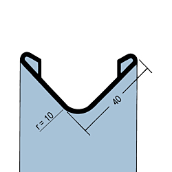 Kantenschutzprofil (runde Kante, R = 10 mm)