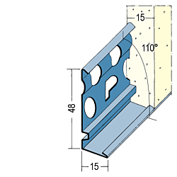 Sockelprofil für den Innen- und Außenputz (15 mm)