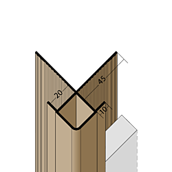 Kantenprofil mit Schnittkantenüberdeckung PVC (20 mm)