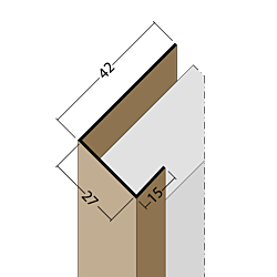 Anschluss- und Einfassprofil U-Profil PVC (27 mm)
