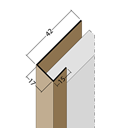 Anschluss- und Einfassprofil U-Profil PVC (17 mm)