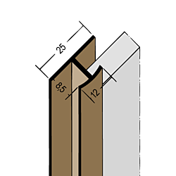 Fugen-H-Profil vertikal PVC (8,5 mm)