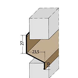 Fugen-Z-Profil horizontal PVC (23,5 mm)