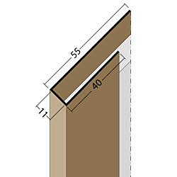 Anschluss- und Einfassprofil U-Profil PVC (11 mm)
