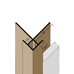 Kantenprofil mit Schnittkantenüberdeckung PVC (11 mm)