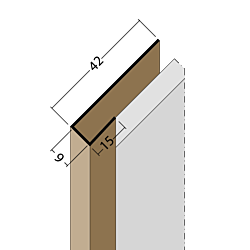 Anschluss- und Einfassprofil U-Profil PVC (9 mm)