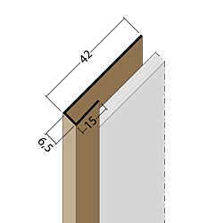 Anschluss- und Einfassprofil U-Profil PVC (6,5 mm)