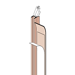 Anputzleiste mit Schutzlippe für den Innenputz (6 mm)