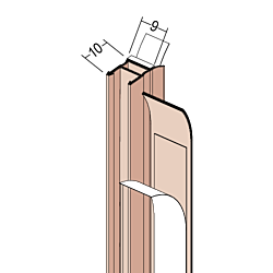 Anputzleiste mit Bewegungskammer und Schutzlippe (9 mm)