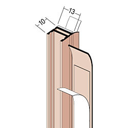 Anputzleiste mit Bewegungskammer und Schutzlippe (13 mm)