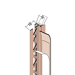 Anputzdichtleiste mit Schutzlippe für Innen- und Außenputz (9 mm)