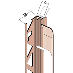 Anputzdichtleiste mit Schutzlippe für Innen- und Außenputz (9 mm)