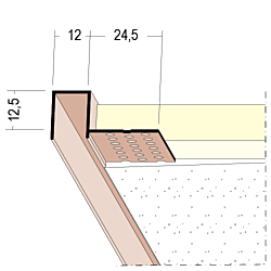 Anschlussprofil mit Schattenfuge für den Trockenbau (ab 12,5 mm GK)