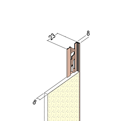 Abschlussprofil für den Innen- und Außenputz (8 mm)