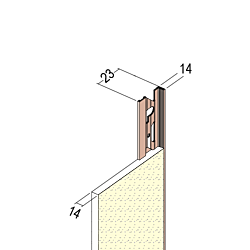 Abschlussprofil für den Innen- und Außenputz (14 mm)