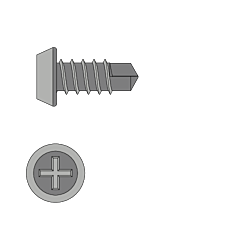 Blechschraube mit Linsenkopf C3-C5 universal (3,8 x 11,1 mm)