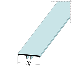 Alu-Deckleiste eloxiert für 5143 (8 x 37 mm)