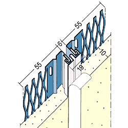Bewegungsfugenprofil für den Innen- und Außenputz (ab 10 mm, Fläche)