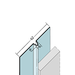 Fugenprofil vertikal und horizontal Alu (6 mm)