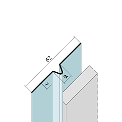 Fugenprofil vertikal und horizontal Alu schwarz (9 mm)