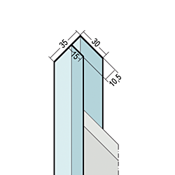 Anschluss- und Einfassprofil F-Profil Alu EV1 (10,5 mm)