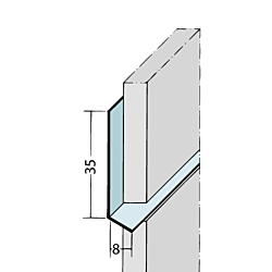 Fugenprofil horizontal Alu (8 mm)