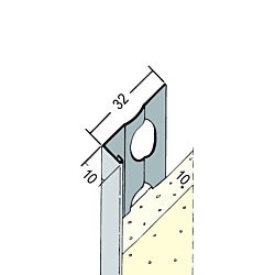 Abschlussprofil für den Innen- und Außenputz (ab 10 mm)