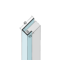 Anschluss- und Einfassprofil U-Profil Alu (15 mm)