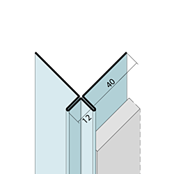 Kantenprofil ohne Schnittkantenüberdeckung Alu (12 mm)