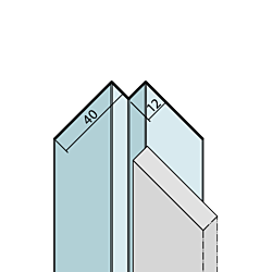 Kantenprofil für Innenecken Alu (12 mm)