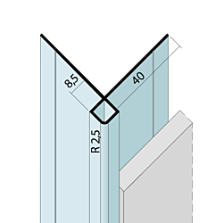 Kantenprofil ohne Schnittkantenüberdeckung Alu (8,5 mm)