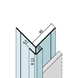 Kantenprofil mit Schnittkantenüberdeckung Alu EV1 (6,5 mm)