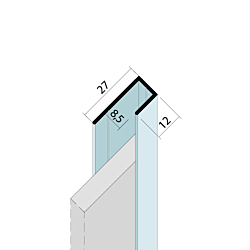Anschluss- und Einfassprofil U-Profil Alu (8,5 mm)