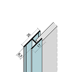 Fugen-H-Profil vertikal Alu EV1 (8,5 mm)