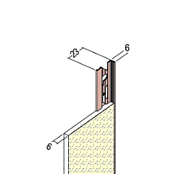 Abschlussprofil für den Innen- und Außenputz (6 mm)