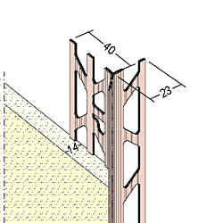 Kantenprofil Ypsilon für den Innen- und Außenputz (14 mm)