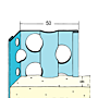 Kantenprofil für den Innenputz (9 mm, runder Kopf)