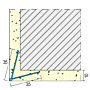 Drahtrichtwinkel für den Innenputz (IP) (ab 10 mm)
