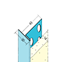 An- und Abschlussprofil für den Innenputz (14 mm)