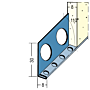 Sockelprofil für den Innen- und Außenputz (8 mm)