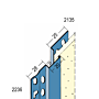 Dehnungsfugenprofil für den Innen- und Außenputz (ab 6 mm)