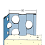 Kantenprofil für den Innen- und Außenputz (9 mm, runder Kopf)