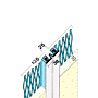 Dehnungsfugenprofil für den Innen- und Außenputz (10 mm, Fläche)